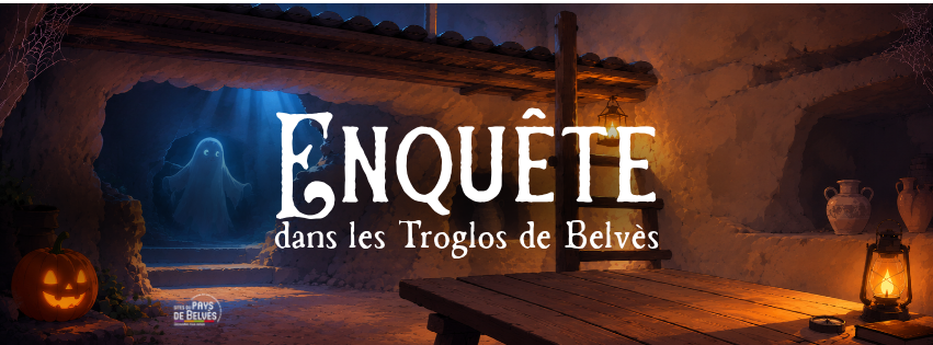 illustration d'Halloween dans les Troglos de Belvès