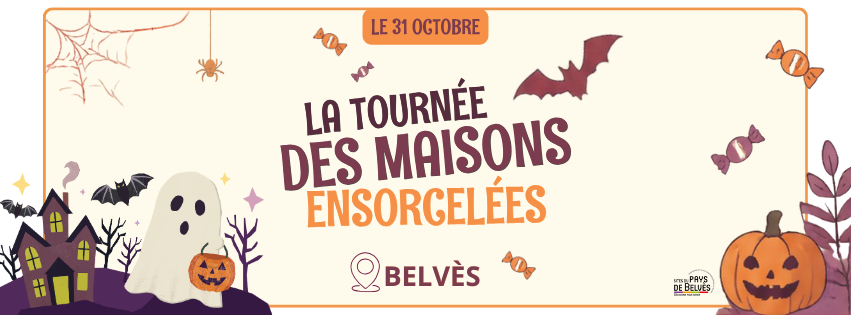 illustration de la Tournée des maisons ensorcelées pour fêter Halloween à Belvès